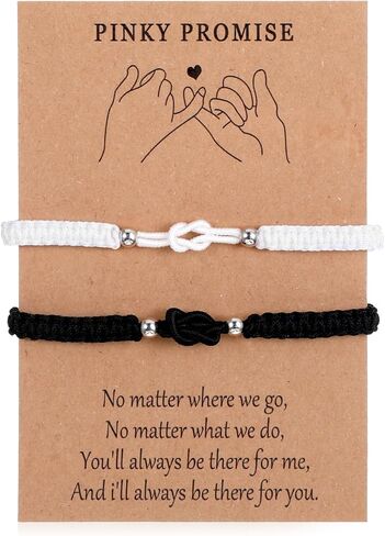 2 جهاز كمبيوتر شخصى سوار عقدة الصداقة، أساور الأزواج سوار الصداقة أساور مطابقة للأزواج أفضل صديق الحب عقدة المجوهرات العلاقة لهدايا عيد الحب Galentines in Kuwait