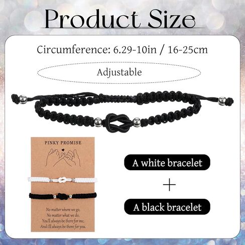 2 جهاز كمبيوتر شخصى سوار عقدة الصداقة، أساور الأزواج سوار الصداقة أساور مطابقة للأزواج أفضل صديق الحب عقدة المجوهرات العلاقة لهدايا عيد الحب Galentines in Kuwait