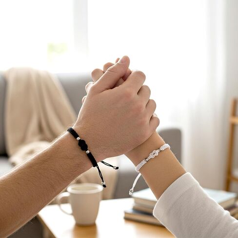 2 جهاز كمبيوتر شخصى سوار عقدة الصداقة، أساور الأزواج سوار الصداقة أساور مطابقة للأزواج أفضل صديق الحب عقدة المجوهرات العلاقة لهدايا عيد الحب Galentines in Kuwait