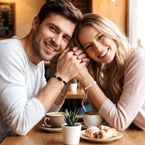 2 جهاز كمبيوتر شخصى سوار عقدة الصداقة، أساور الأزواج سوار الصداقة أساور مطابقة للأزواج أفضل صديق الحب عقدة المجوهرات العلاقة لهدايا عيد الحب Galentines in Kuwait