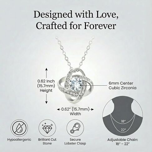 Gifts for Daughter from Mom Dad - 14k White Gold Finish Interlocking Circles Necklace, To My Daughter Jewelry with Sentimental Message Card, Premium Luxury Gift Box for Graduation Birthday Christmas in Saudi Arabia