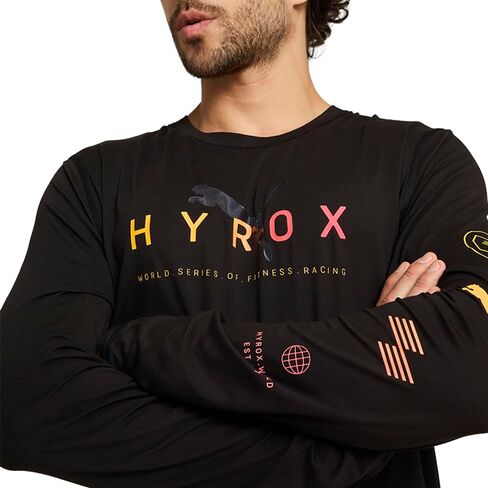 PUMA Mens Hyrox X Run Cloudspun Crew Neck Long Sleeve Casual Tops Casual - Black in Saudi Arabia