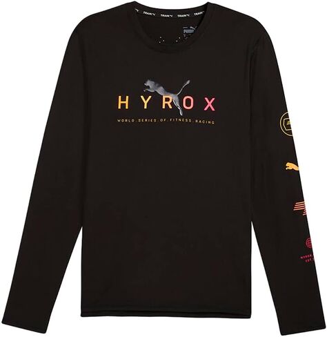 PUMA Mens Hyrox X Run Cloudspun Crew Neck Long Sleeve Casual Tops Casual - Black in Saudi Arabia