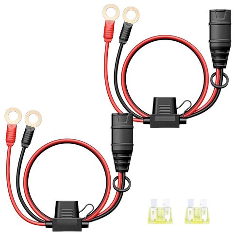 2-Pack GC008 X-Connect متوافق مع كابلات ملحقات شاحن البطارية NOCO، M10 (3/8in) XL كابل شاحن بطاريات ذكية موصل بموصل بطاريات ذكية، مع صمامات 20 أمبير in Saudi Arabia