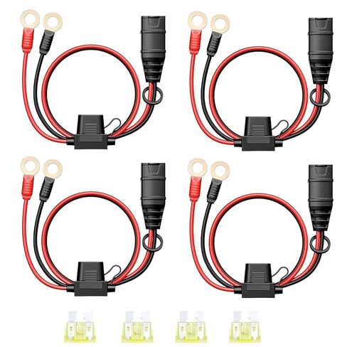 2-Pack GC008 X-Connect Compatible with NOCO Battery Charger Accessories Cables,M10 (3/8in) XL Eyelet Terminal onnector Smart Batteries Trickle Charger Cable,with 20A Fuses in Kuwait