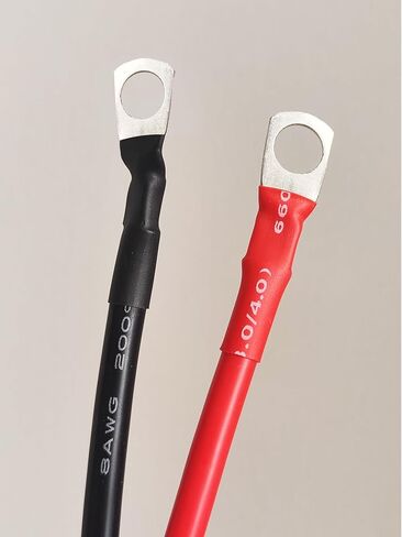 2 حزمة كابل 8AWG مع موصلات 50A لبطارية LiFePO4، محطة M8، موصلات البطارية السريعة نقل الطاقة لبطاريات الليثيوم من القوارب، RV، كابل توصيل شحن الرافعة الشوكية الكهربائية - 1.64 قدم in Saudi Arabia