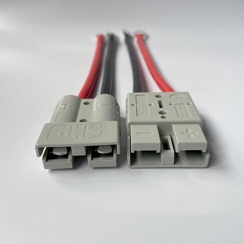 2 حزمة كابل 8AWG مع موصلات 50A لبطارية LiFePO4، محطة M8، موصلات البطارية السريعة نقل الطاقة لبطاريات الليثيوم من القوارب، RV، كابل توصيل شحن الرافعة الشوكية الكهربائية - 1.64 قدم in Saudi Arabia