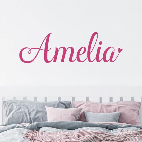 Personalized Custom Name Vinyl Wall Art Decal Sticker, Nursery Bedroom Baby Decor, Multiple Font and Color, Children's Room Decor, Cursive Name Fancy Font in Kuwait