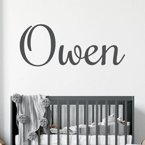 Personalized Custom Name Vinyl Wall Art Decal Sticker, Nursery Bedroom Baby Decor, Multiple Font and Color, Children's Room Decor, Cursive Name Fancy Font in Kuwait