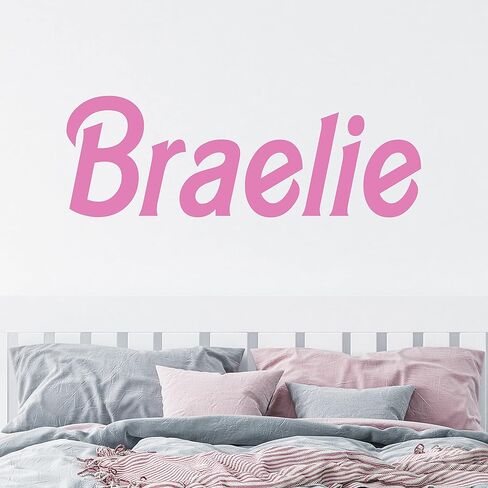 Personalized Custom Name Vinyl Wall Art Decal Sticker, Nursery Bedroom Baby Decor, Multiple Font and Color, Children's Room Decor, Cursive Name Fancy Font in Kuwait