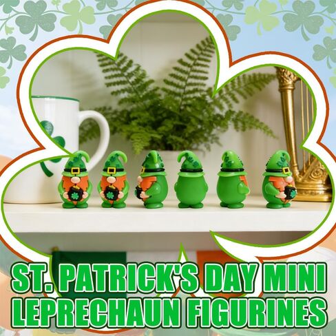 25pcs St. Patrick's Day Mini Gnomes Bulks, Mini Gnomes Figures to Hide and Seek for Favor Home Decor in Kuwait
