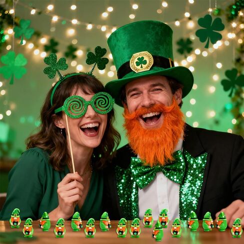 25pcs St. Patrick's Day Mini Gnomes Bulks, Mini Gnomes Figures to Hide and Seek for Favor Home Decor in Kuwait