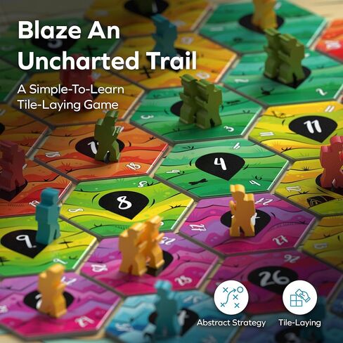 Allplay - لعبة لوحة Switchbacks للبالغين والعائلات - وضع البلاط - صندوق صغير - لعبة حشو بالأنياب - دقيقة واحدة لتعليم لعبة السفر - 2 إلى 4 لاعبين - وقت لعب 15 دقيقة in Kuwait