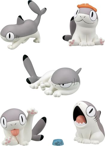 صندوق مجسم Kitan Club Sharkitty - عنصر عرض قابل للتجميع (1 من 5 تصميمات) - للأعمار من 15 عامًا فما فوق - مجسم ياباني أصلي لديكور المكتب أو الرف in Kuwait