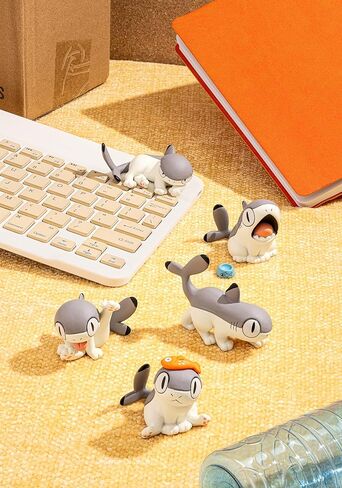 صندوق مجسم Kitan Club Sharkitty - عنصر عرض قابل للتجميع (1 من 5 تصميمات) - للأعمار من 15 عامًا فما فوق - مجسم ياباني أصلي لديكور المكتب أو الرف in Kuwait