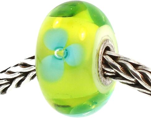 TROLLBEADS Authentic Glass 61322 Turquoise Flower in Saudi Arabia