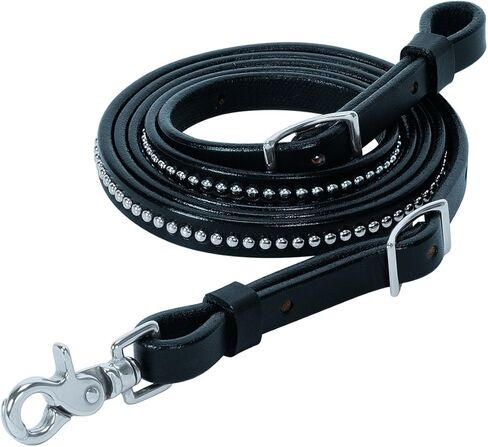 Weaver Leather Back in Split Reins, Black, Small in Saudi Arabia