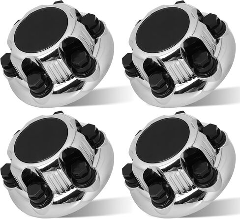 (مجموعة من 4) أغطية مركزية للعجلات من الكروم 6 عروات متوافقة مع عجلات سييرا يوكون سافانا مقاس 16 بوصة و17 بوصة in Kuwait