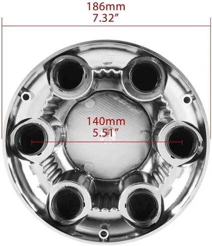 (مجموعة من 4) أغطية مركزية للعجلات من الكروم 6 عروات متوافقة مع عجلات سييرا يوكون سافانا مقاس 16 بوصة و17 بوصة in Kuwait