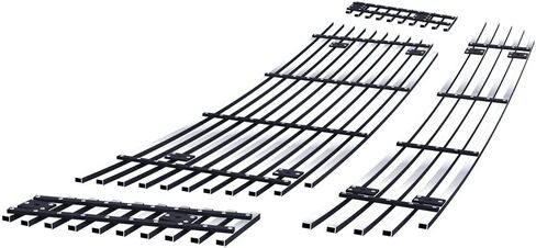 APS Compatible with Ford Explorer Sport Trac 2007-2010 Main Upper Lower Bumper Stainless Steel Chrome Polished 8x6 Horizontal Billet Front Grill Grille Insert Combo F67823S in Saudi Arabia