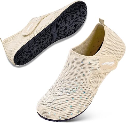 WateLves Water Shoes for Women Men Swim Beach Aqua Socks House Slippers Quick Dry Barefoot Travel Shoes with Adjustable Magic Tape for Pool Diving Boating Yoga in Saudi Arabia