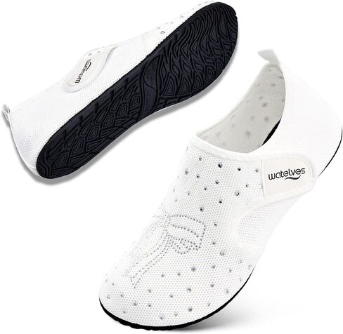 WateLves Water Shoes for Women Men Swim Beach Aqua Socks House Slippers Quick Dry Barefoot Travel Shoes with Adjustable Magic Tape for Pool Diving Boating Yoga in Saudi Arabia