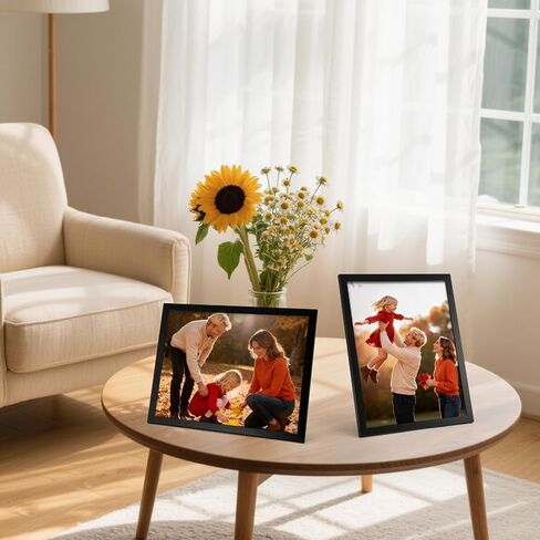 مجموعة إطارات صور CRUGLA مقاس 8 × 10 مكونة من 10، إطارات صور تعرض 8 × 10 صور، واجهة واقية شفافة، لعرض الحائط أو سطح الطاولة، أسود in Kuwait