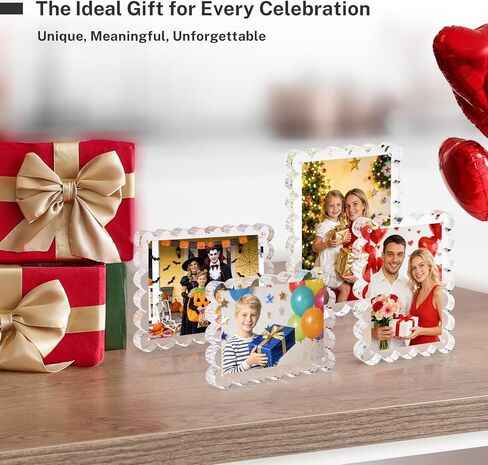 HOUSE DAY إطارات صور أكريليك 5 × 7 إطار أكريليك، 3 عبوات إطار صور مغناطيسي 5 × 7، إطار صور شفاف مزدوج الجوانب 5 × 7، إطار صور قائم بذاته بدون إطار 5 × 7 هدية لعرض سطح المكتب in Kuwait