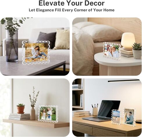 HOUSE DAY إطارات صور أكريليك 5 × 7 إطار أكريليك، 3 عبوات إطار صور مغناطيسي 5 × 7، إطار صور شفاف مزدوج الجوانب 5 × 7، إطار صور قائم بذاته بدون إطار 5 × 7 هدية لعرض سطح المكتب in Kuwait