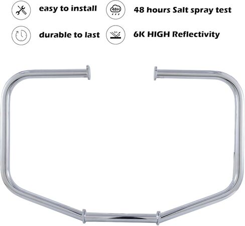 Kinglemc Crash Bar Engine Guard Highway Bar for Suzuki VL1500 Boulevard C90 2005-2009;Suzuki VL1500 Intruder LC 1998-2004 (Chrome) in Saudi Arabia