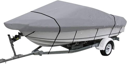 غطاء قارب عالي التحمل 210D بديل لـ V-Hull مقاس 17-19 × 96 رمادي in Saudi Arabia
