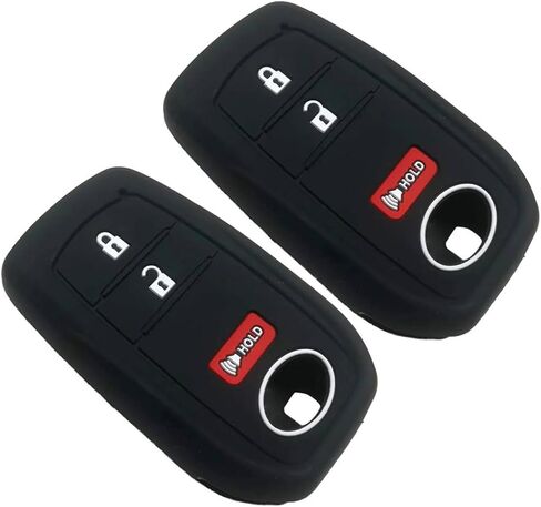 2Pcs Black 3 Buttons Silicone Remote Key Fob Case Cover Compatible for Toyota Tundra Tacoma Sequoia Prius in Saudi Arabia