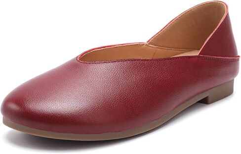 حذاء نسائي كلاسيكي مريح من الجلد من Penny Loafers كاجوال سهل الارتداء خفيف الوزن للمشي in Kuwait