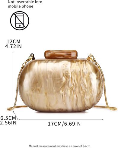 Labair Acrylic Shell Shaped Bag Marble Clutch Purses for Women Wedding Party Formal Handbag. | Acrylic material in Saudi Arabia
