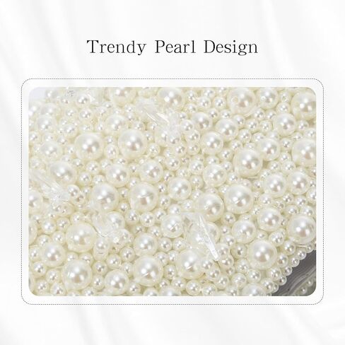 Oweisong White Pearl Clutch Purse for Women Formal Bride Evening Bag Beaded Handbag Tote Wallet for Party Wedding in Saudi Arabia