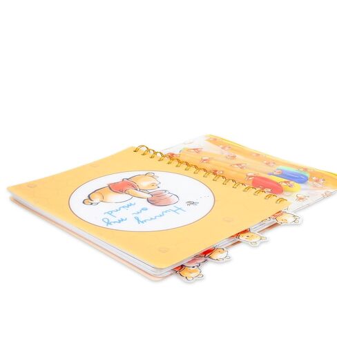 مجموعة مذكرات ديزني ويني ذا بوه القرطاسية للأطفال - حزمة دفتر الملاحظات الحلزوني والأقلام والملصقات والمزيد | مجموعة قرطاسية دفتر يوميات ويني ذا بوه in Saudi Arabia