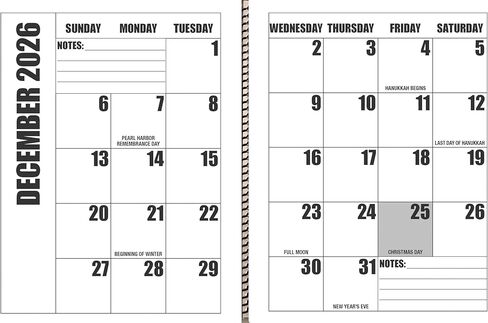 تقويم مكتبي كبير الحجم مطبوع لمدة 19 شهرًا | يناير 2026 إلى يوليو 2027 in Kuwait