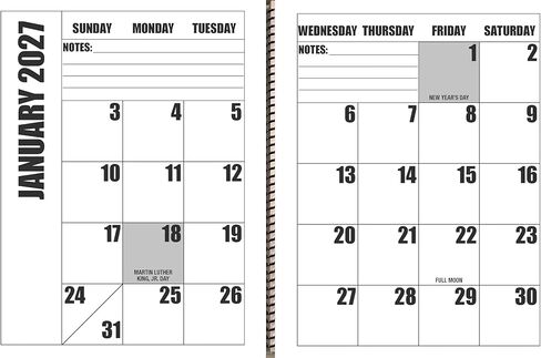 تقويم مكتبي كبير الحجم مطبوع لمدة 19 شهرًا | يناير 2026 إلى يوليو 2027 in Kuwait