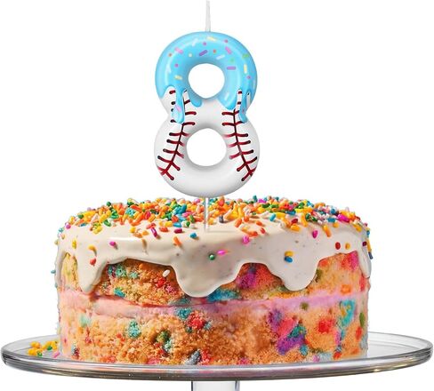 Baseball Ice Cream Drip Birthday Number Candle 9, Baseball Ice Cream Drip Cake Topper Number Candle for Birthday Cake Sport Teams Theme Anniversary Celebration Party Decorations Supply in Saudi Arabia