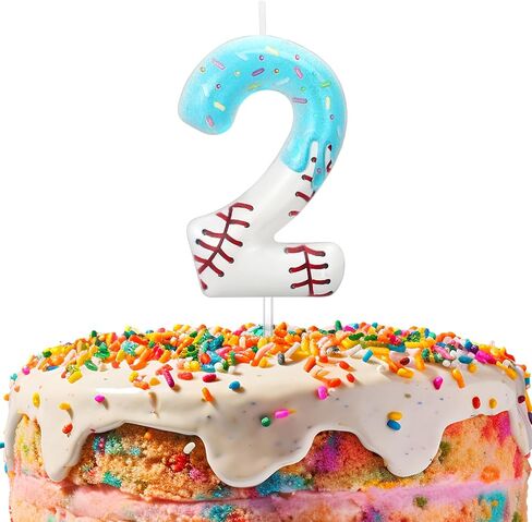 Baseball Ice Cream Drip Birthday Number Candle 9, Baseball Ice Cream Drip Cake Topper Number Candle for Birthday Cake Sport Teams Theme Anniversary Celebration Party Decorations Supply in Saudi Arabia
