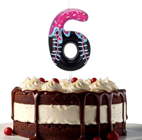 Baseball Ice Cream Drip Birthday Number Candle 9, Baseball Ice Cream Drip Cake Topper Number Candle for Birthday Cake Sport Teams Theme Anniversary Celebration Party Decorations Supply in Saudi Arabia