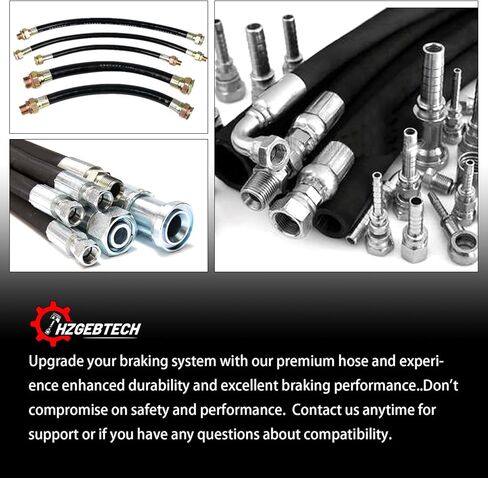 2X Brake Hose Front Brake Line Replacement Brake Hydraulic Hose - Front Left and Right fits Hyundai Elantra 2011 fits Hyundai Elantra fits Hyundai Veloster 2012 fits Hyundai Elantra 2013 in Kuwait