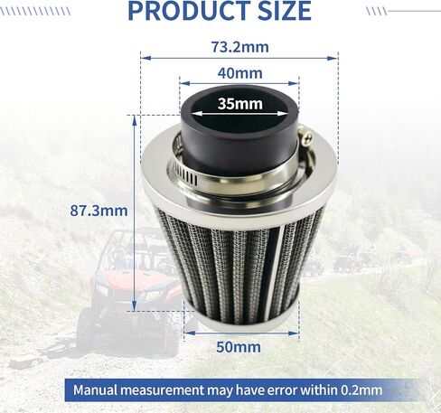 Universal Air Filter Fit for 50cc 70cc 90cc 110cc 125cc 150cc 200cc Motorcycle for Dirt Pocket Bikes ATVs Pit Bikes, Scooters and Mopeds (35MM) in Kuwait