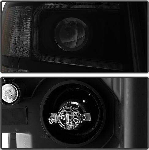 ACANII - For 2007-2013 Chevy Silverado 1500 2500 3500 Black Smoked LED Tube Projector Headlights Pair Set Left+Right in Saudi Arabia
