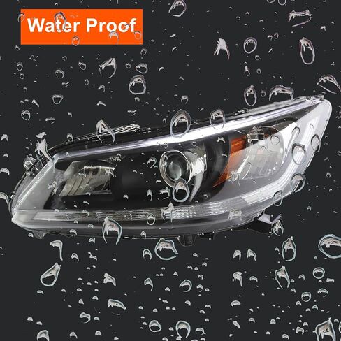 مجموعة المصابيح الأمامية الهالوجين مع LED DRL متوافقة مع 2013 2014 2015 Honda Accord ذات 4 أبواب سيدان للمصابيح الأمامية للسائق وجانب الركاب HO2502156 HO2503156 in Saudi Arabia