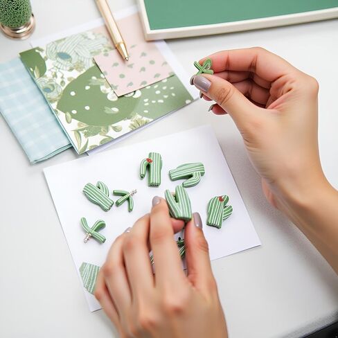 30 Pcs Green Decorative Thumb Tacks, Fun Push Pins Cute, Plant Pins Cactus, Green Plants for Good Mood Pushpin, Pins for Cork Board, Cute Push Pins for Corkboard, Thoughtful Gift in Saudi Arabia