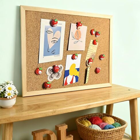 30 PCS Cute Push Pins, Five Mixed Strawberry Themed Thumbtacks, Used for Advertising Decoration Push Pins, Suitable for Photo Wall Nails, Soft Wood Board Paper, Featured Wall Whiteboards in Saudi Arabia