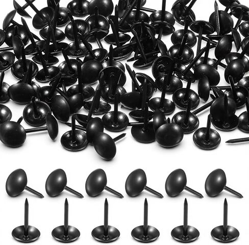 100 Pcs Black Thumb Tacks for Wall, Black Push Pins for Cork Board, Flat Thumb Tacks for Upholstery and Carpet on Wood in Saudi Arabia