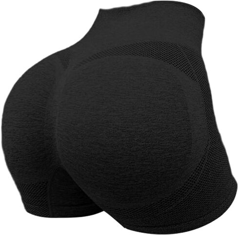 Women's Gym Clothes - Scrunch Workout Shorts for Fitness Clothing & Athletic Running(Black) in Saudi Arabia