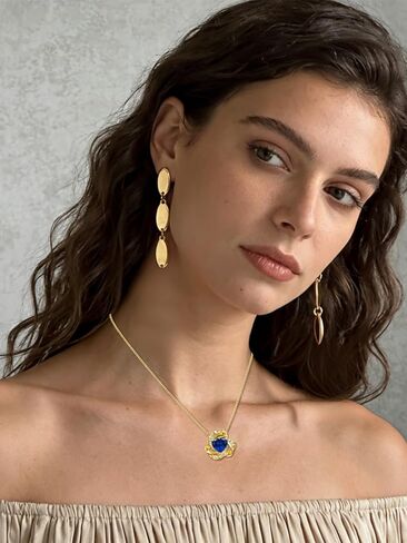 Midari 18K Gold Love Knot Necklace Love Knot Pendant Necklace with 12 Months Birthstones I Love You Forever Jewelry Gifts for Women Mom Her in Saudi Arabia